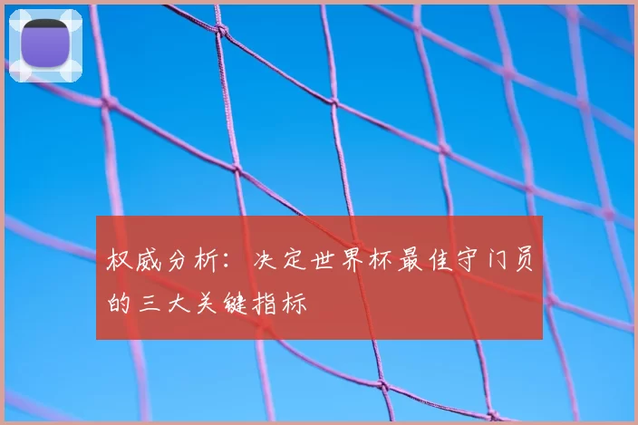 权威分析：决定世界杯最佳守门员的三大关键指标