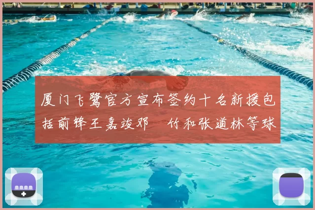 厦门飞鹭官方宣布签约十名新援包括前锋王嘉竣邓棽竹和张道林等球员