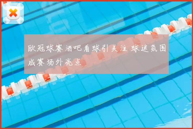 欧冠球赛酒吧看球引关注 球迷氛围成赛场外亮点
